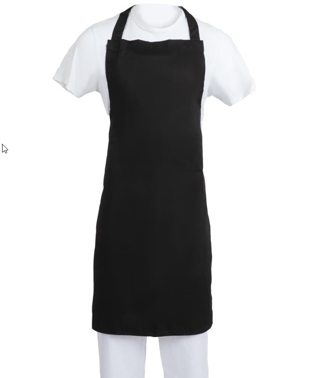 Tablier à bavette Whites 900x1040 mm - Noir